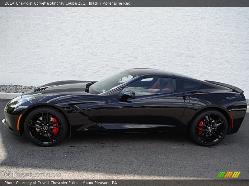 Black / Adrenaline Red 2014 Chevrolet Corvette Stingray Coupe Z51