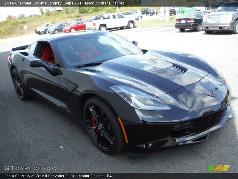 Black / Adrenaline Red 2014 Chevrolet Corvette Stingray Coupe Z51