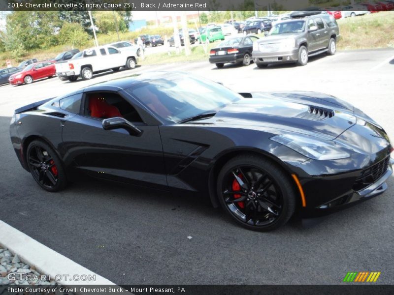 Black / Adrenaline Red 2014 Chevrolet Corvette Stingray Coupe Z51