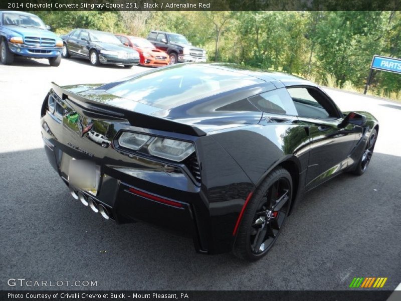 Black / Adrenaline Red 2014 Chevrolet Corvette Stingray Coupe Z51