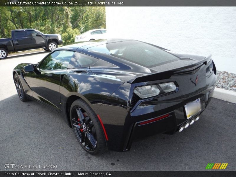 Black / Adrenaline Red 2014 Chevrolet Corvette Stingray Coupe Z51
