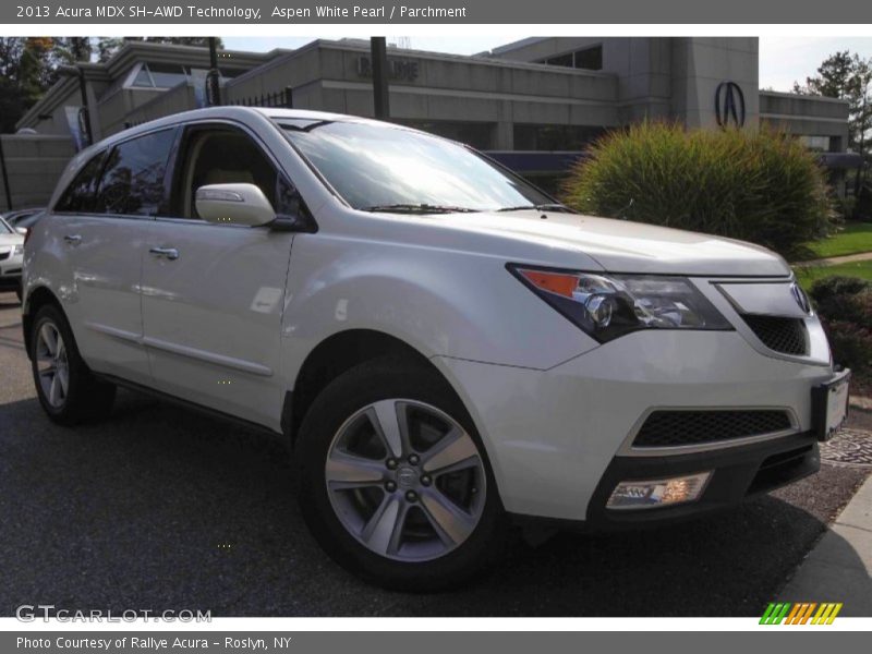 Aspen White Pearl / Parchment 2013 Acura MDX SH-AWD Technology