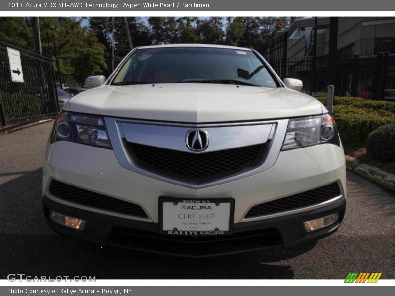 Aspen White Pearl / Parchment 2013 Acura MDX SH-AWD Technology