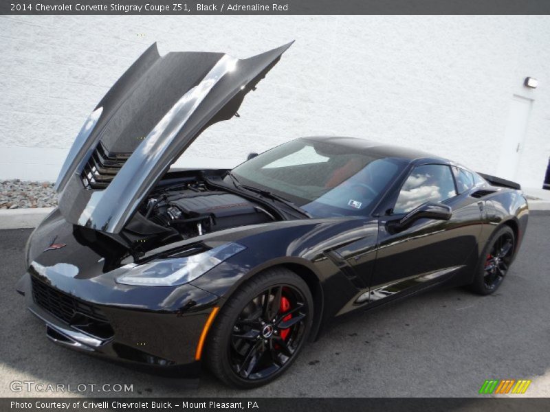 Black / Adrenaline Red 2014 Chevrolet Corvette Stingray Coupe Z51