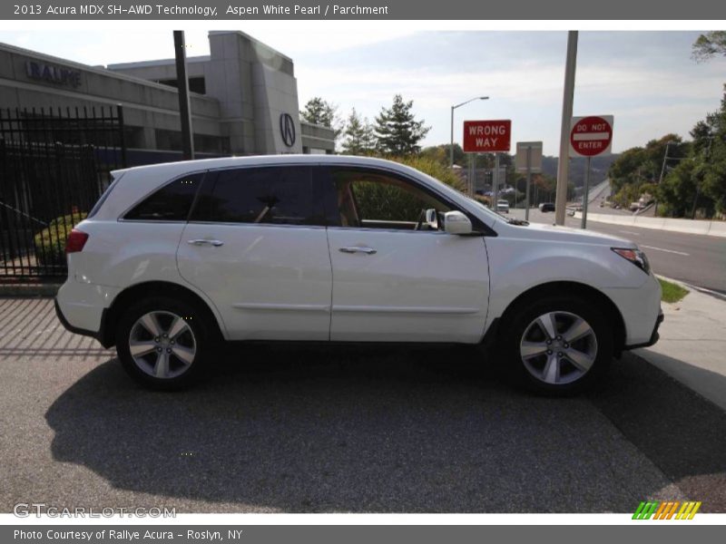 Aspen White Pearl / Parchment 2013 Acura MDX SH-AWD Technology