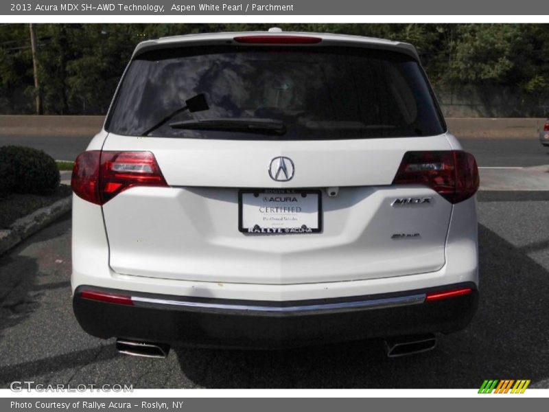 Aspen White Pearl / Parchment 2013 Acura MDX SH-AWD Technology