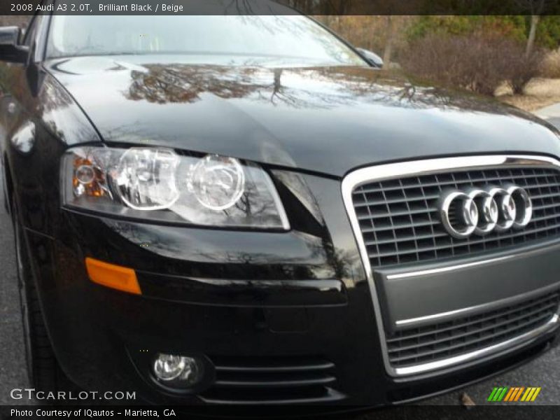 Brilliant Black / Beige 2008 Audi A3 2.0T