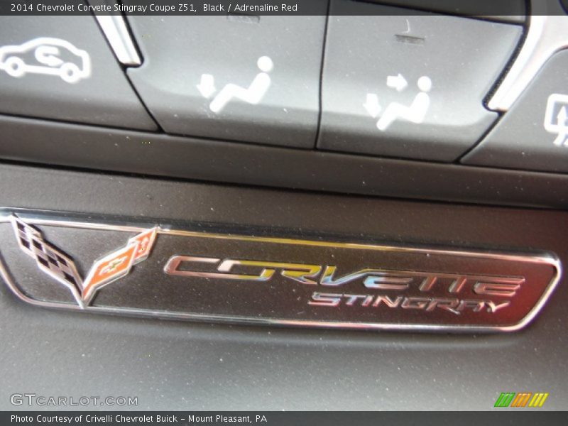 Black / Adrenaline Red 2014 Chevrolet Corvette Stingray Coupe Z51