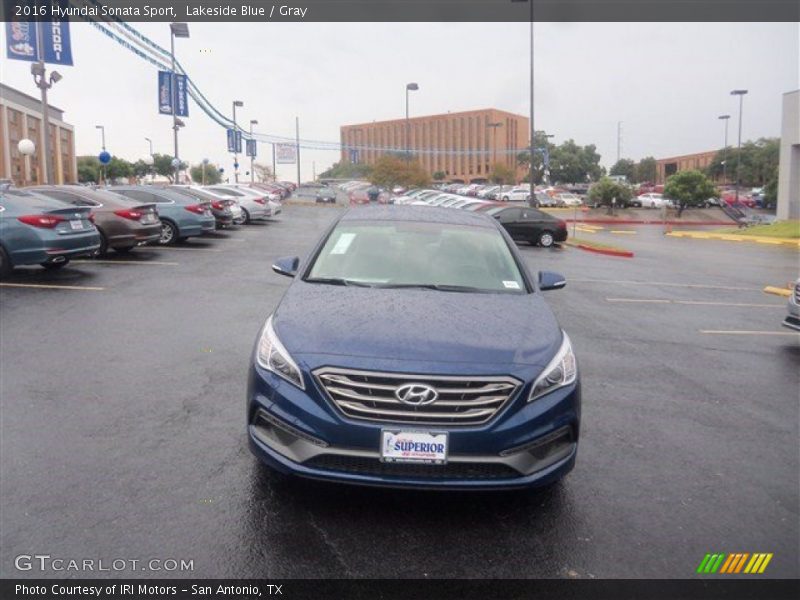 Lakeside Blue / Gray 2016 Hyundai Sonata Sport