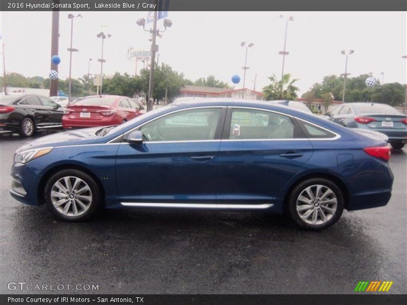 Lakeside Blue / Gray 2016 Hyundai Sonata Sport