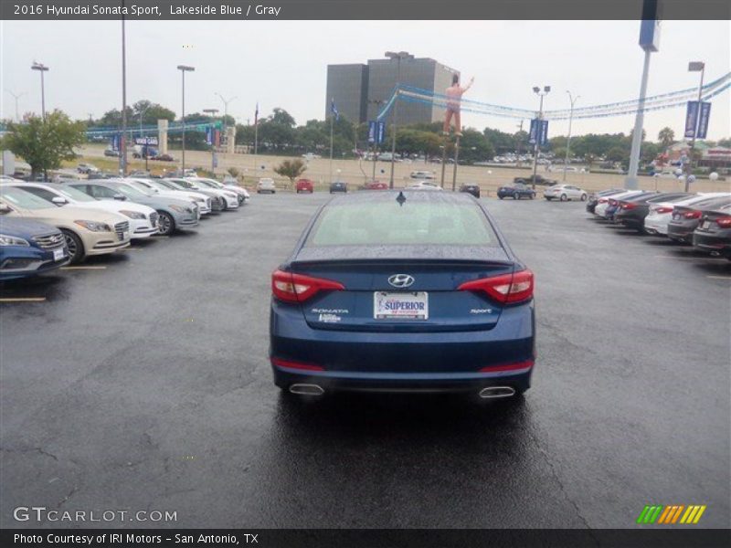 Lakeside Blue / Gray 2016 Hyundai Sonata Sport