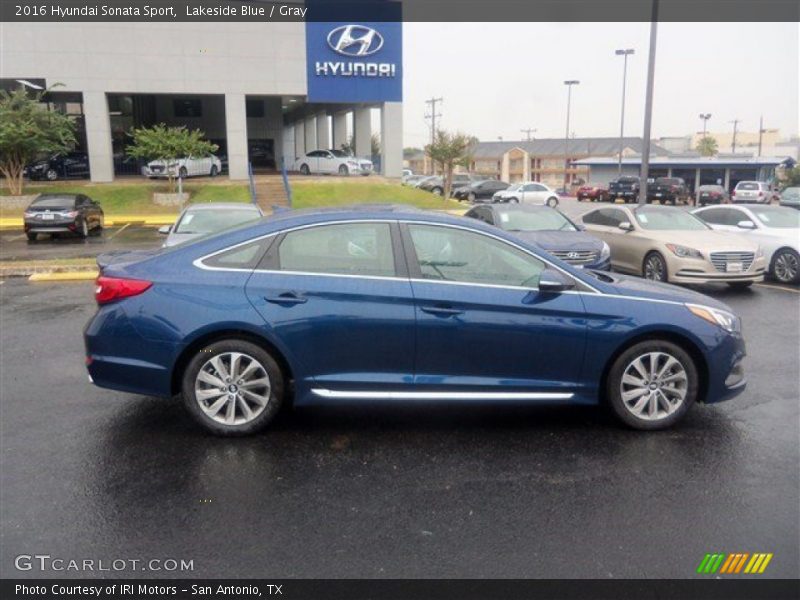 Lakeside Blue / Gray 2016 Hyundai Sonata Sport