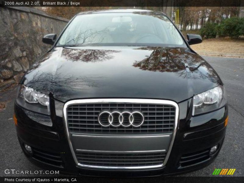 Brilliant Black / Beige 2008 Audi A3 2.0T