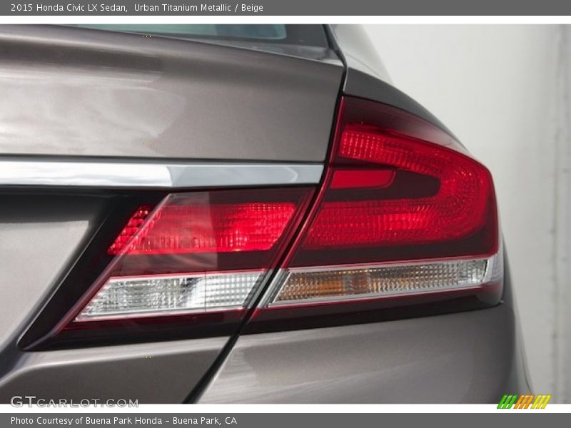 Urban Titanium Metallic / Beige 2015 Honda Civic LX Sedan