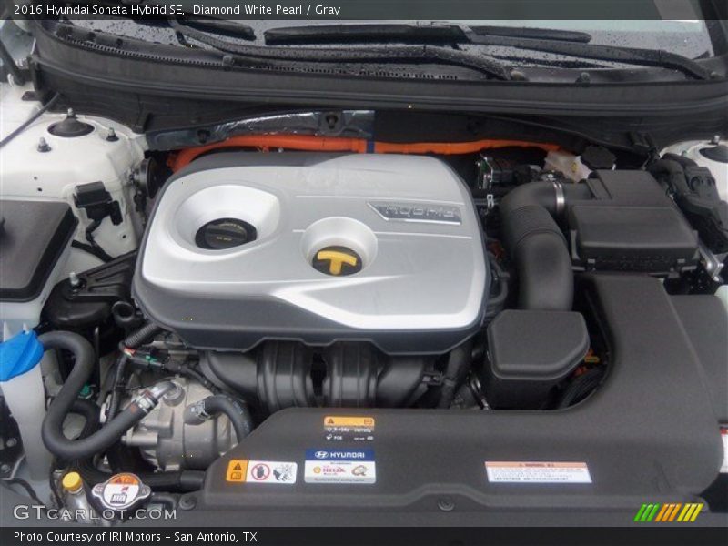 Diamond White Pearl / Gray 2016 Hyundai Sonata Hybrid SE