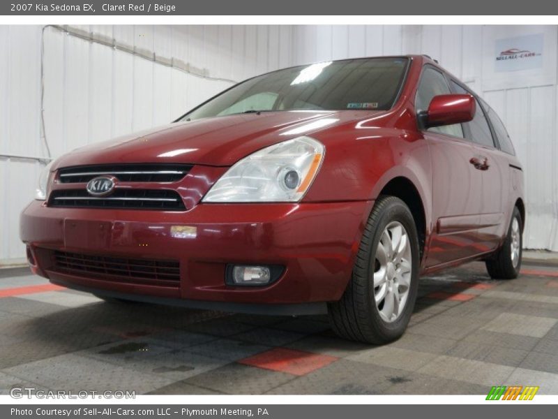 Claret Red / Beige 2007 Kia Sedona EX