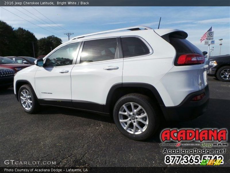 Bright White / Black 2016 Jeep Cherokee Latitude
