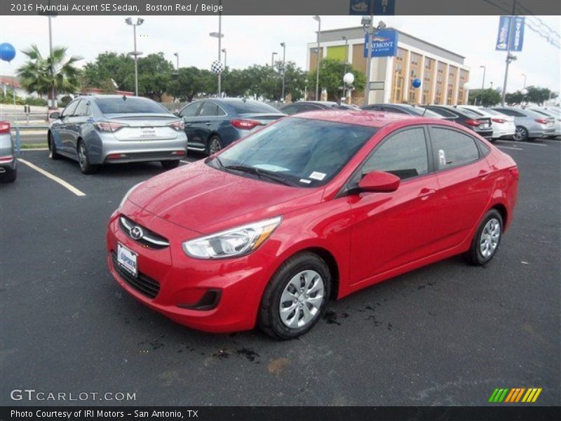 Boston Red / Beige 2016 Hyundai Accent SE Sedan