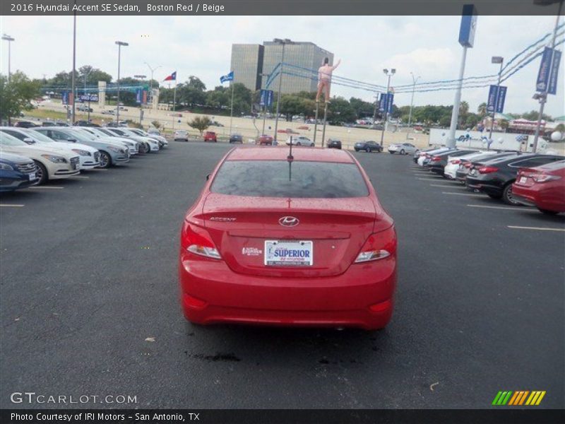 Boston Red / Beige 2016 Hyundai Accent SE Sedan