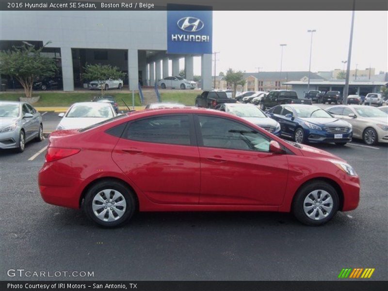 Boston Red / Beige 2016 Hyundai Accent SE Sedan