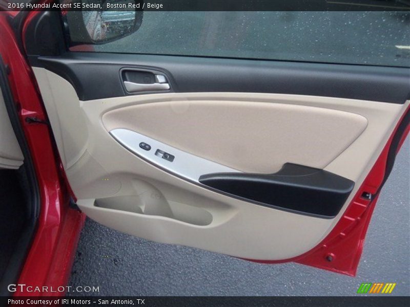 Boston Red / Beige 2016 Hyundai Accent SE Sedan