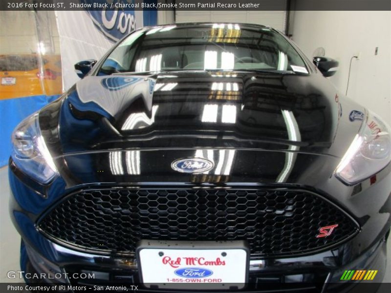 Shadow Black / Charcoal Black/Smoke Storm Partial Recaro Leather 2016 Ford Focus ST