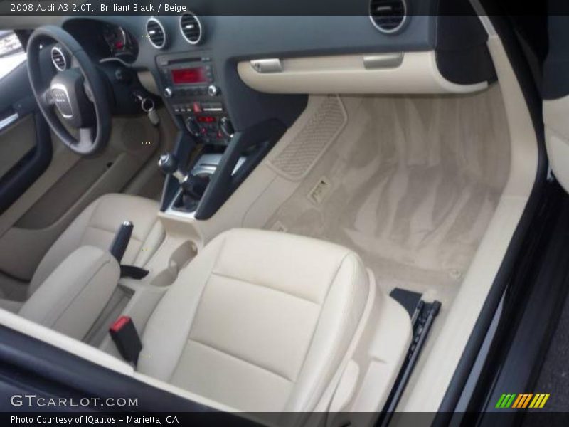 Brilliant Black / Beige 2008 Audi A3 2.0T