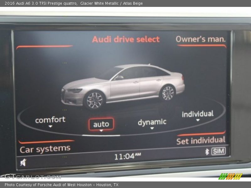 Glacier White Metallic / Atlas Beige 2016 Audi A6 3.0 TFSI Prestige quattro