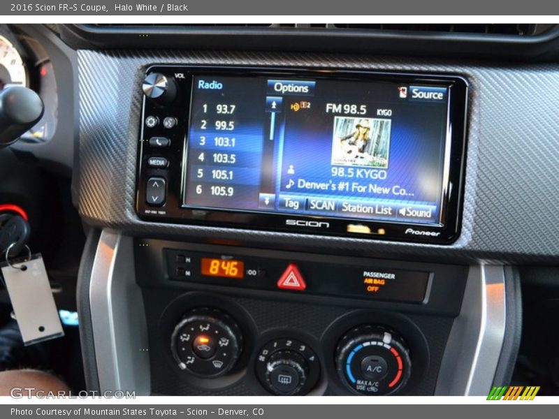 Controls of 2016 FR-S Coupe