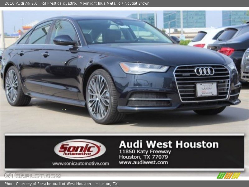 Moonlight Blue Metallic / Nougat Brown 2016 Audi A6 3.0 TFSI Prestige quattro
