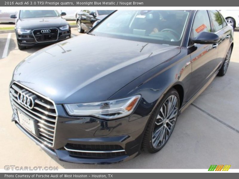 Moonlight Blue Metallic / Nougat Brown 2016 Audi A6 3.0 TFSI Prestige quattro