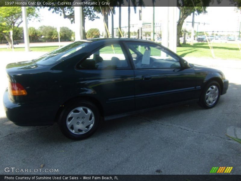 Cypress Green Metallic / Gray 1997 Honda Civic EX Coupe