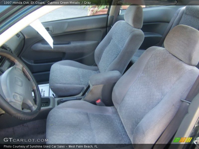 Cypress Green Metallic / Gray 1997 Honda Civic EX Coupe