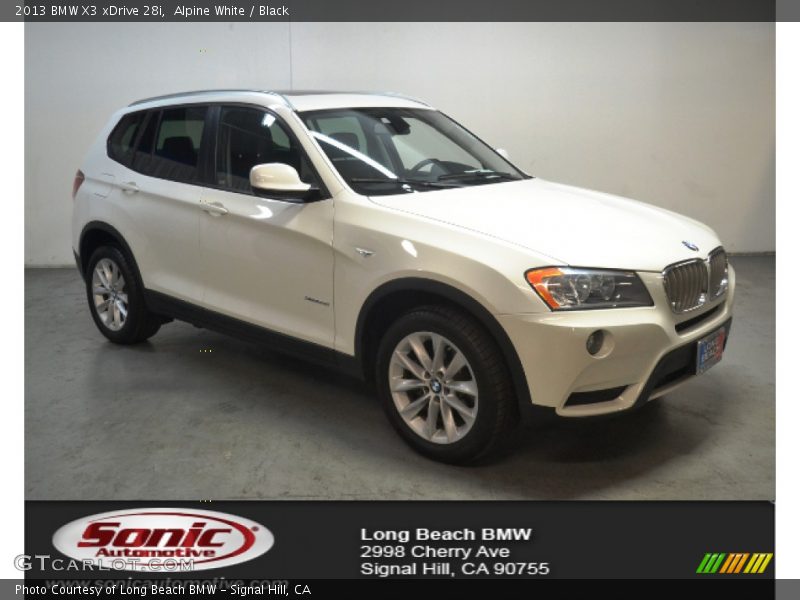 Alpine White / Black 2013 BMW X3 xDrive 28i
