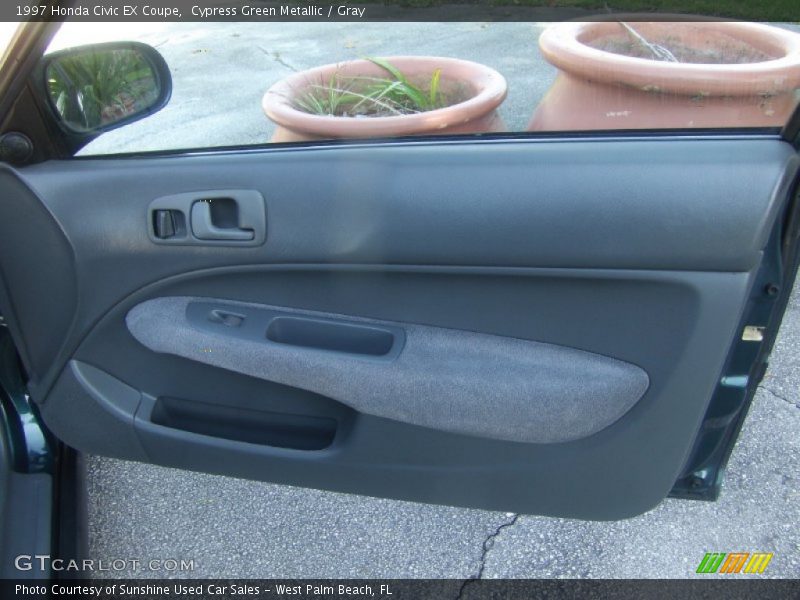Cypress Green Metallic / Gray 1997 Honda Civic EX Coupe