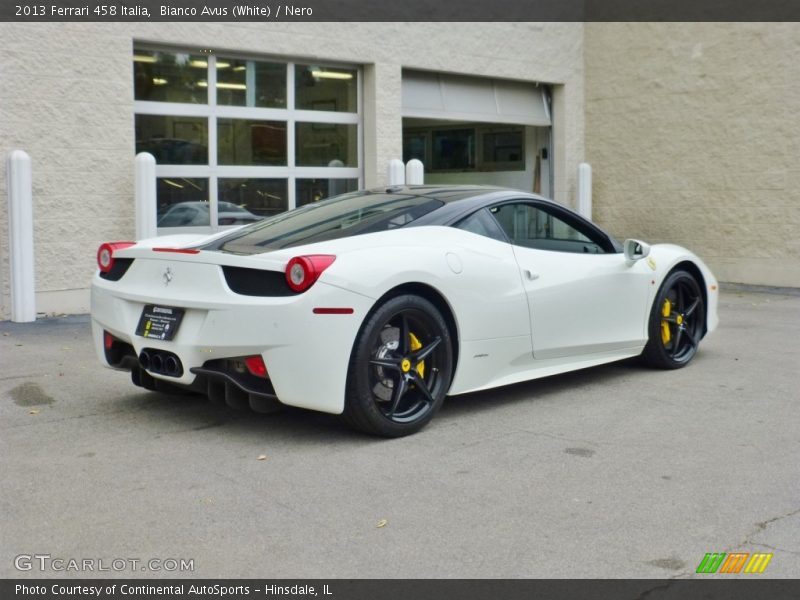 Bianco Avus (White) / Nero 2013 Ferrari 458 Italia