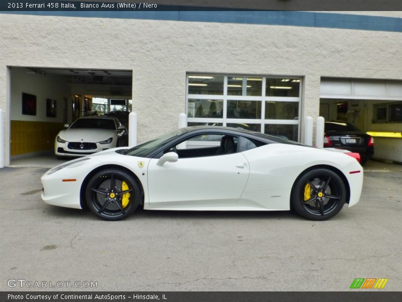 Bianco Avus (White) / Nero 2013 Ferrari 458 Italia