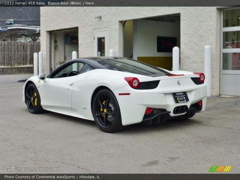 Bianco Avus (White) / Nero 2013 Ferrari 458 Italia