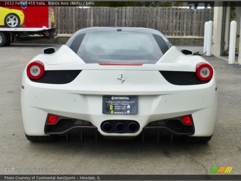 Bianco Avus (White) / Nero 2013 Ferrari 458 Italia