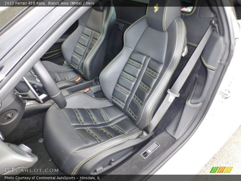 Front Seat of 2013 458 Italia