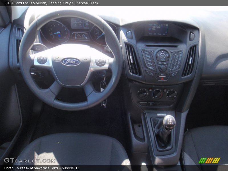 Sterling Gray / Charcoal Black 2014 Ford Focus S Sedan