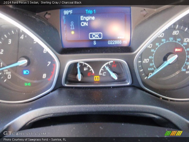 Sterling Gray / Charcoal Black 2014 Ford Focus S Sedan