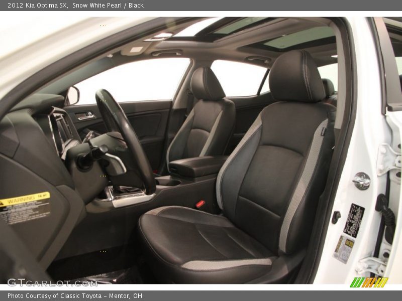 Snow White Pearl / Black 2012 Kia Optima SX