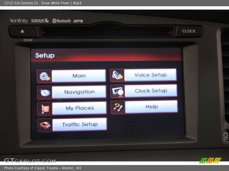 Snow White Pearl / Black 2012 Kia Optima SX