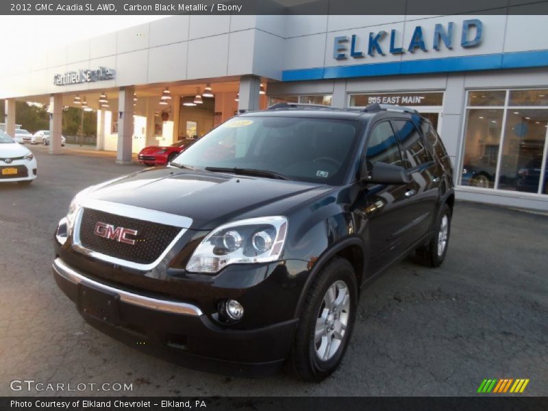 Carbon Black Metallic / Ebony 2012 GMC Acadia SL AWD