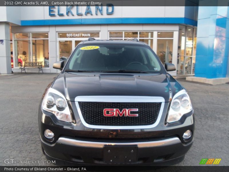 Carbon Black Metallic / Ebony 2012 GMC Acadia SL AWD