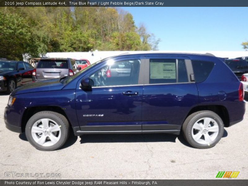 True Blue Pearl / Light Pebble Beige/Dark Slate Gray 2016 Jeep Compass Latitude 4x4