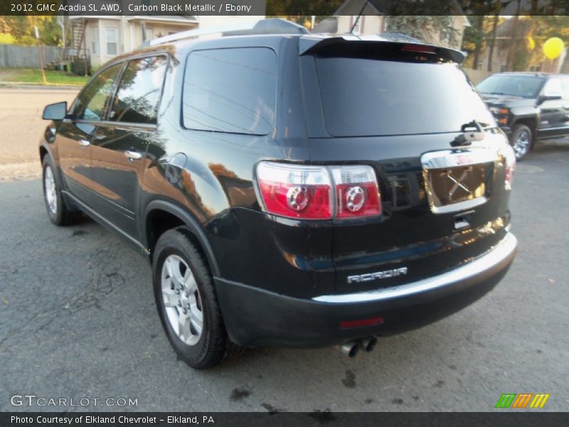 Carbon Black Metallic / Ebony 2012 GMC Acadia SL AWD