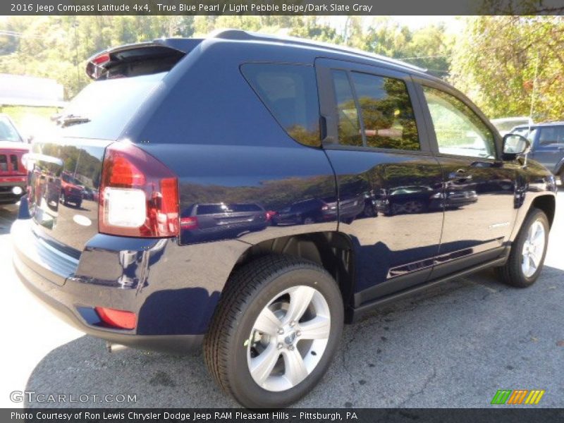 True Blue Pearl / Light Pebble Beige/Dark Slate Gray 2016 Jeep Compass Latitude 4x4