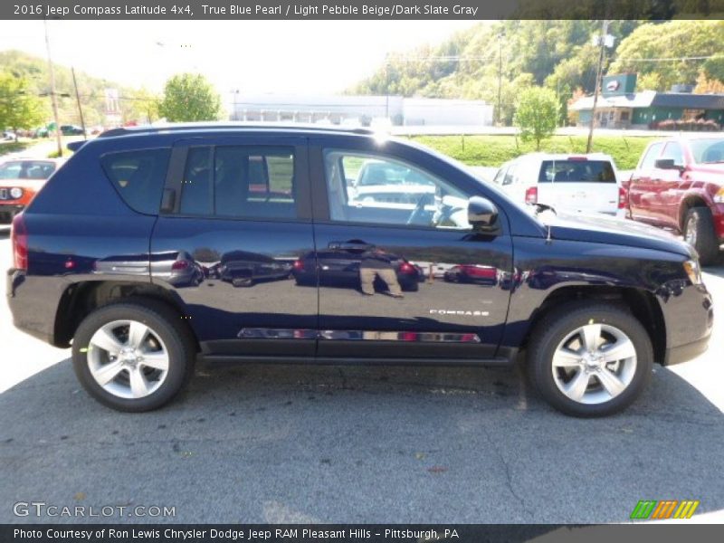 True Blue Pearl / Light Pebble Beige/Dark Slate Gray 2016 Jeep Compass Latitude 4x4